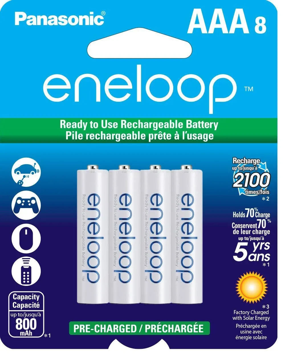 Panasonic Eneloop Rechargeable AAA Batteries