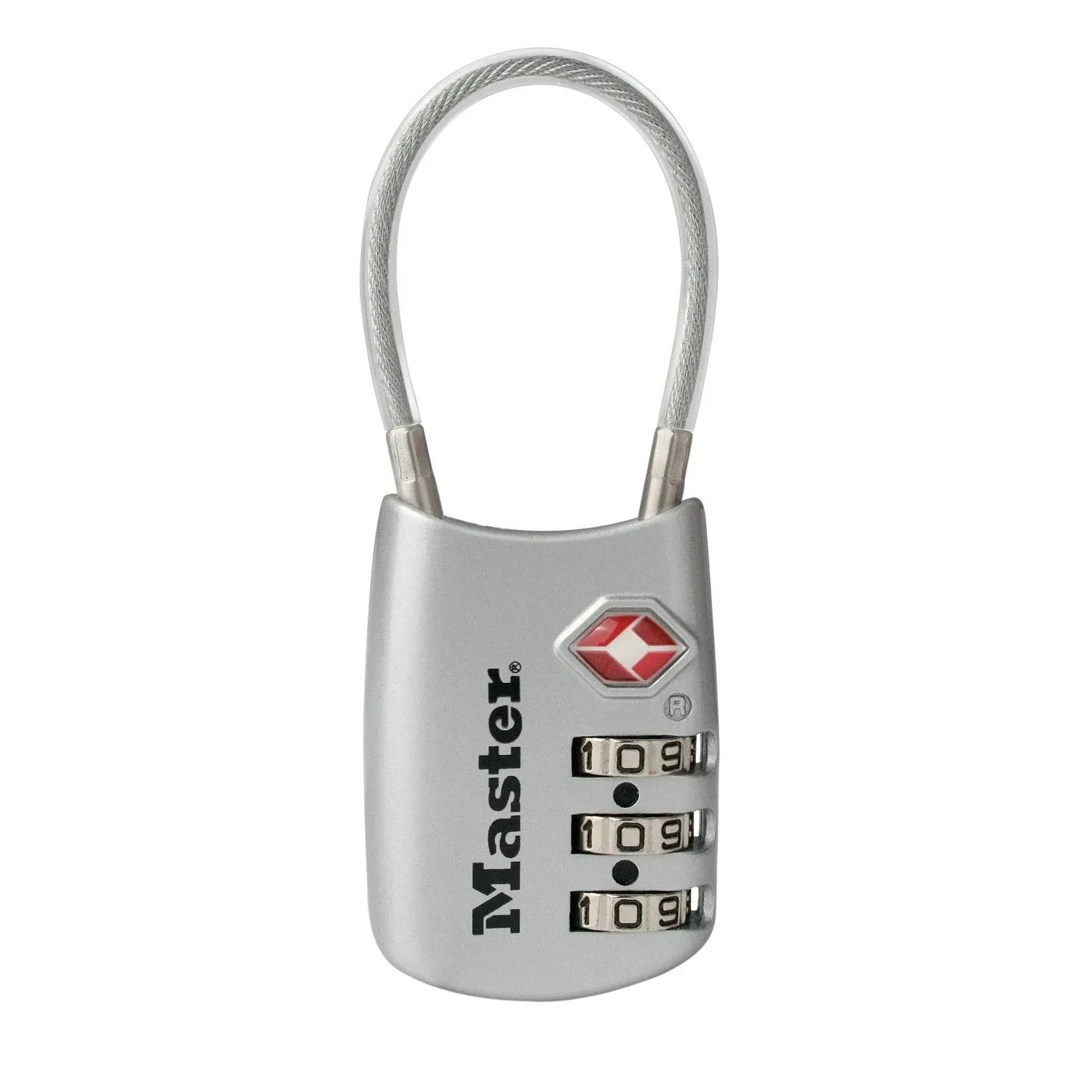 Master Lock 4688DSLV TSA Accepted Cable Luggage Lock, Silver