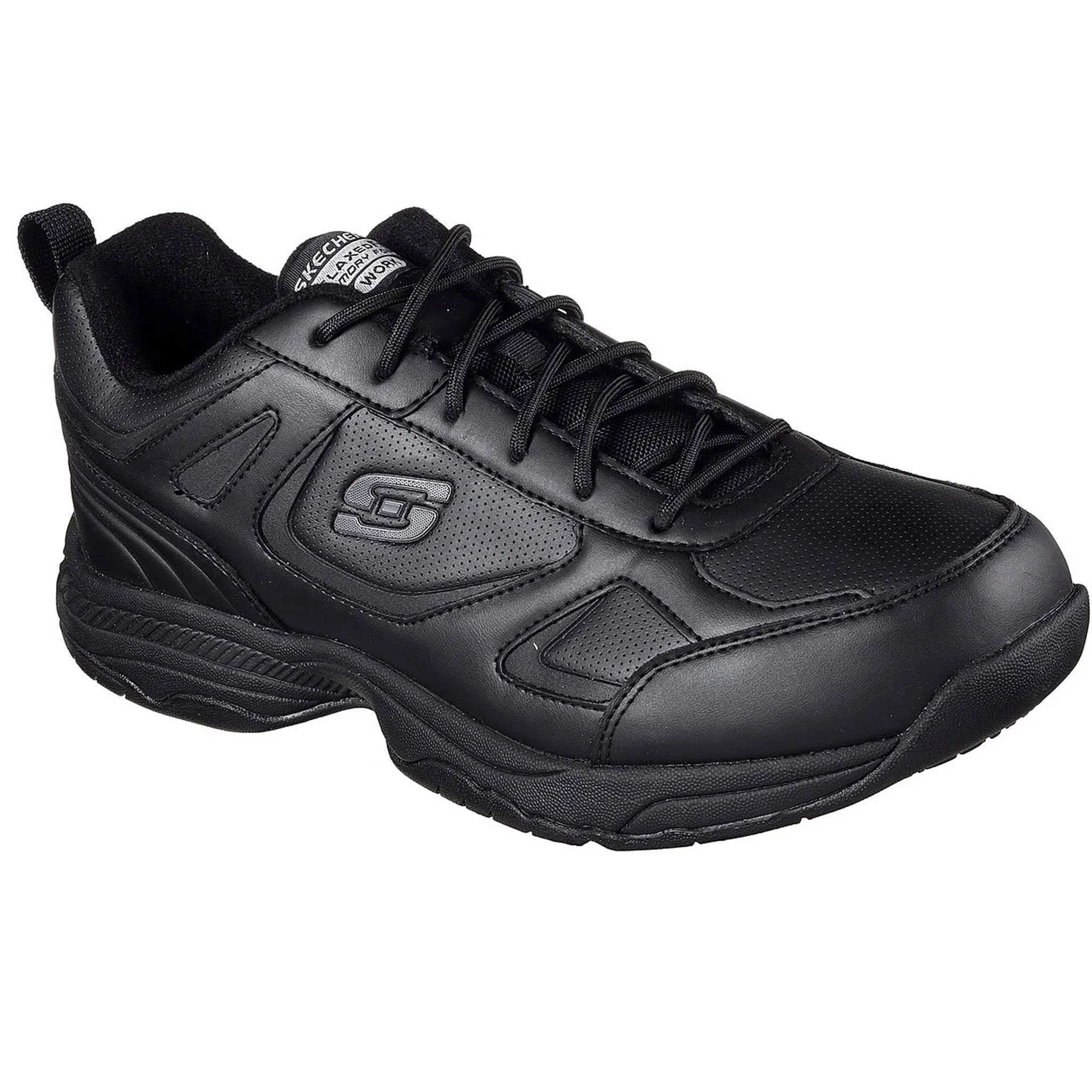 Skechers Men's Work Relaxed Fit Dighton Slip Resistant Sneaker, Size: 10 W, Black