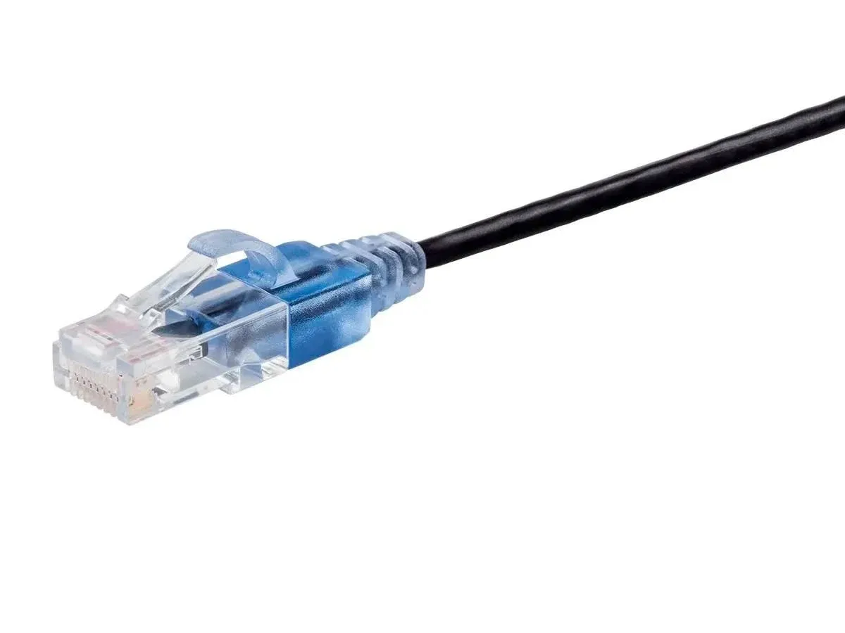 Monoprice Cat6a 25ft Black Patch Cable, UTP, 30AWG, 10G, Pure Bare Copper ...