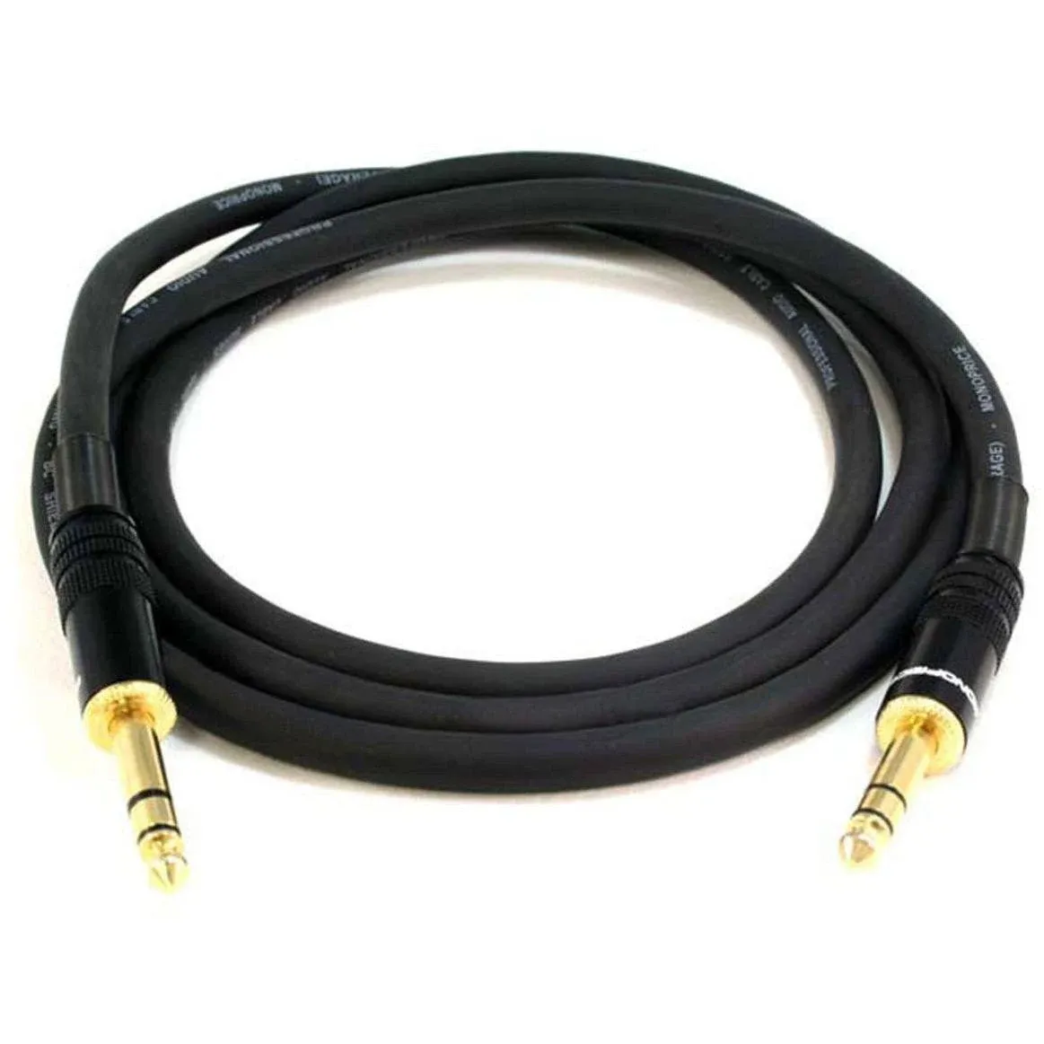 Monoprice 6ft Premier Series 1/4in TRS male to male Cable, 16AWG (Gold Plated)