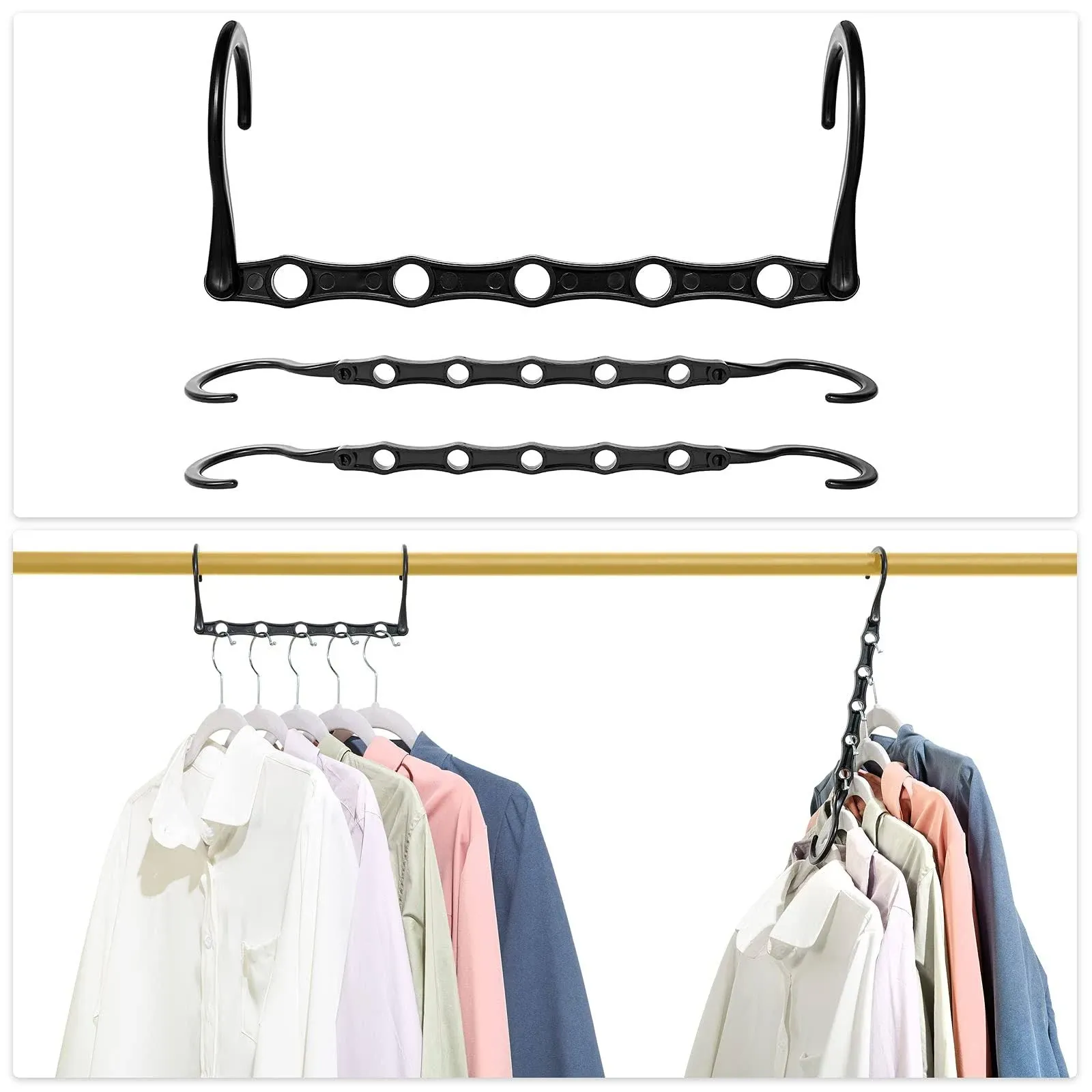 Closet Organizers And Storage 10 Pack Space Saving Hangers Magic Hangers Wardrob