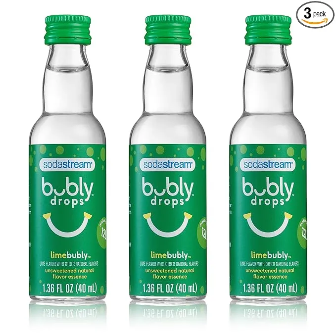 sodastream bubly drops, Lime, 1.36 Fl Oz (Pack of 3)