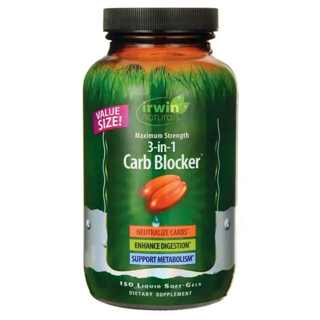 Irwin Naturals - Maximum Strength 3-in-1 Carb Blocker - 150 Softgels