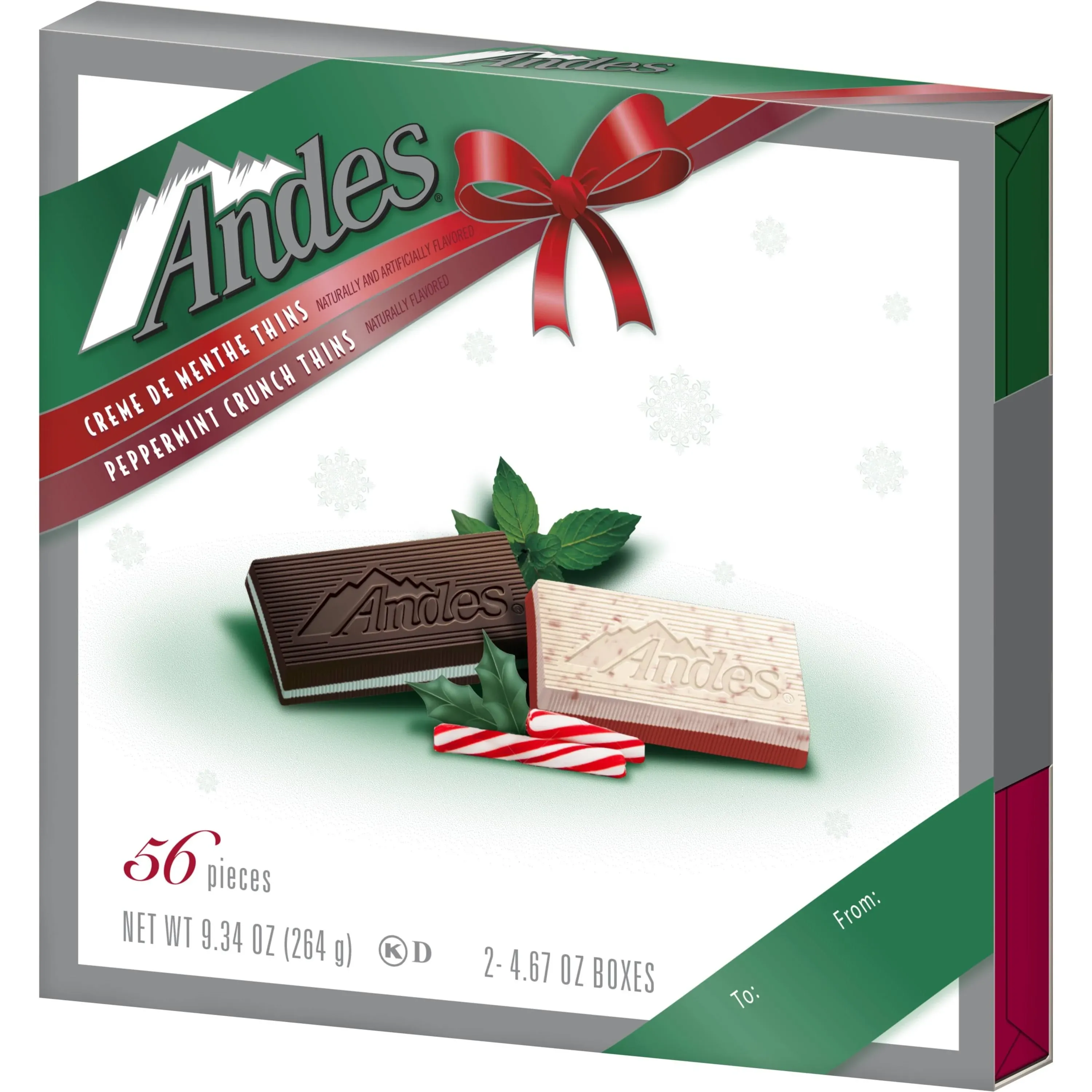 Andes Creme de Menthe & Peppermint Crunch Thins Gift Box - 4.67 oz