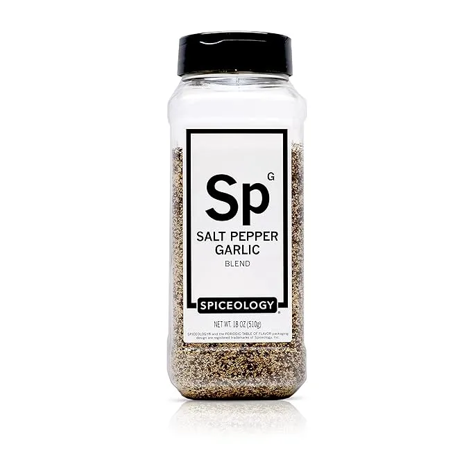 Spiceology - Salt Pepper Garlic - SPG - Use On: Steak, Chicken, Hamburgers, Brisket, Turkey, Stew - BBQ Rub - Seasoned Salt - Spices and Seasonings - Grill Seasoning