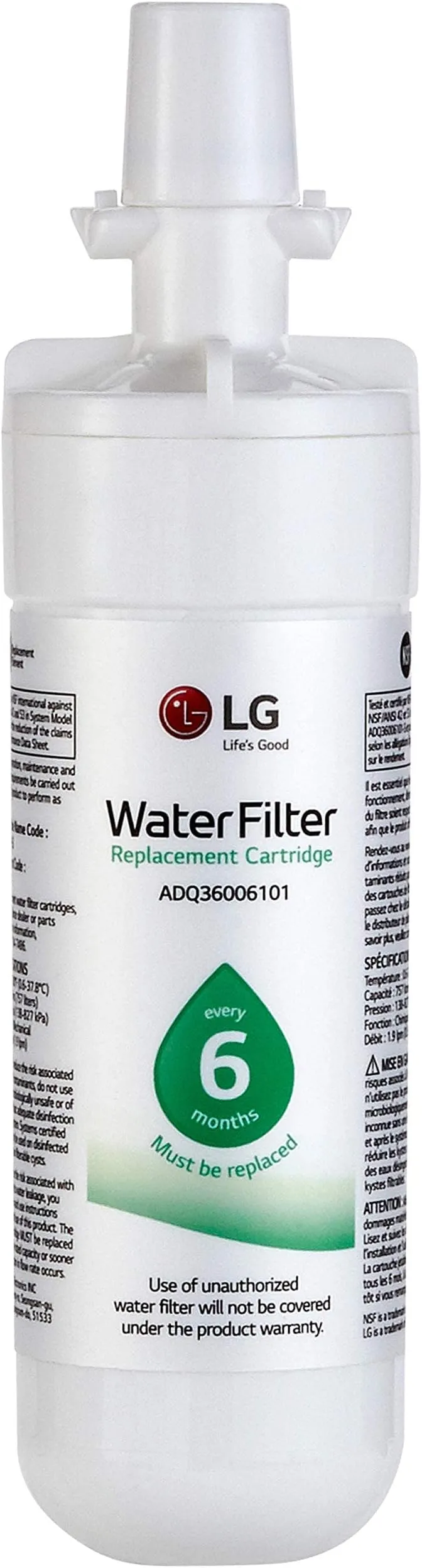 LG LT700P:  200 Gallon Capacity Replacement Refrigerator Water Filter (AGF80300702)