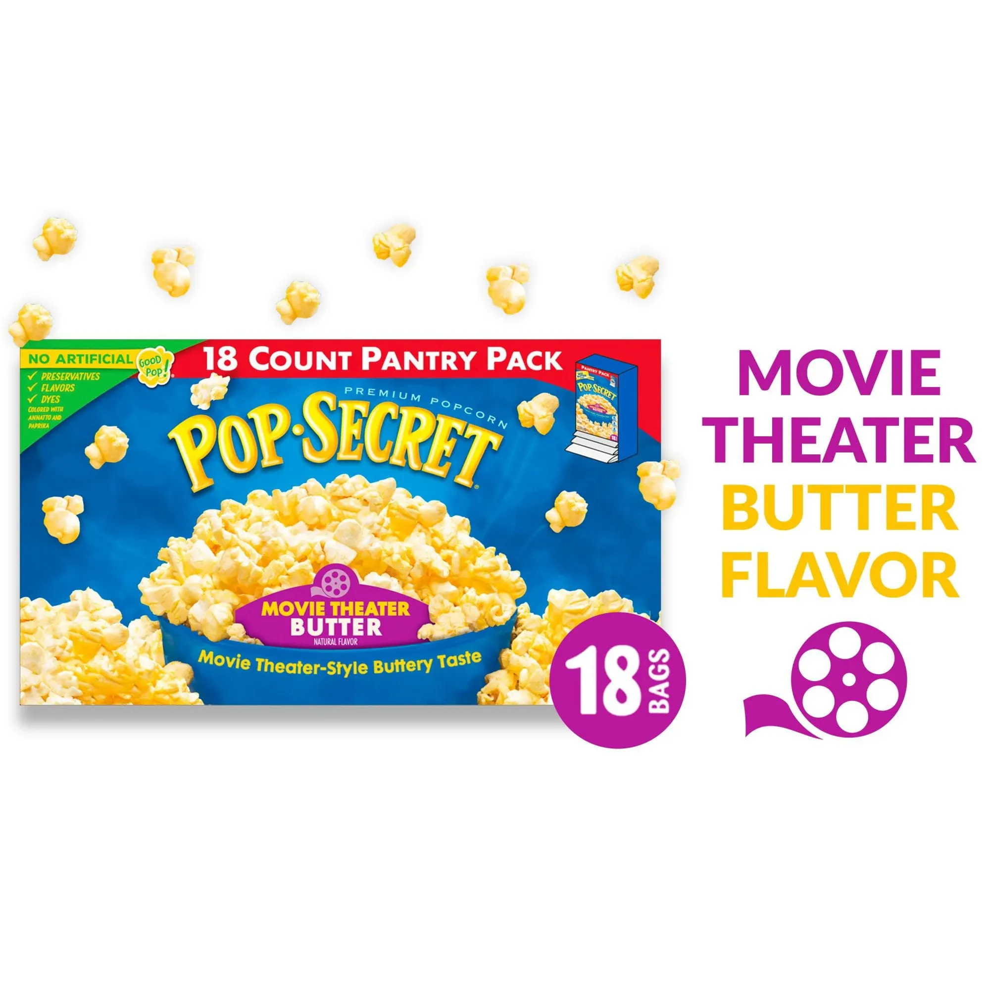 Pop Secret Movie Theater Butter Microwave Popcorn (18 ct)