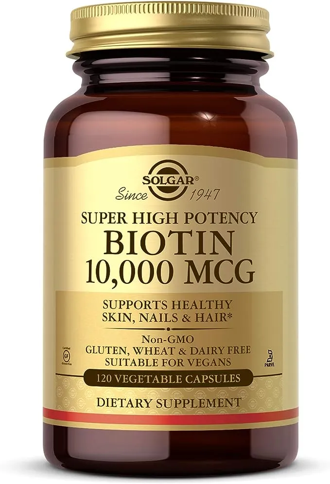 Solgar, Super High Potency Biotin, 10,000 mcg, 60 Vegetable Capsules