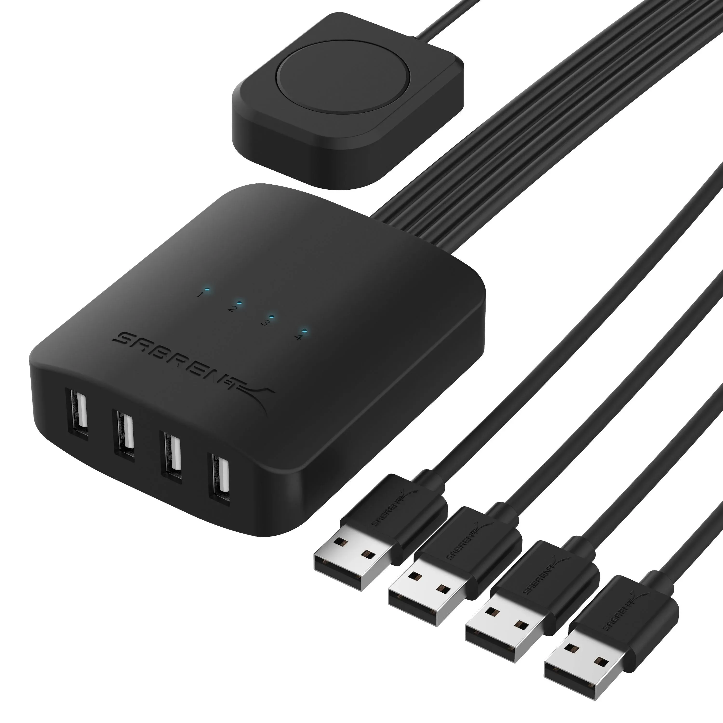 Sabrent USB 2.0 Sharing Switch Up to 4 Computers and Peripherals (USB-USS4)