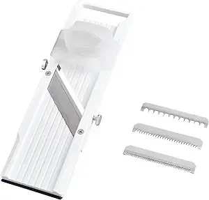 Benriner Mandoline Slicer, with 4 Japanese Stainless Steel Blades, BPA Free, New Model