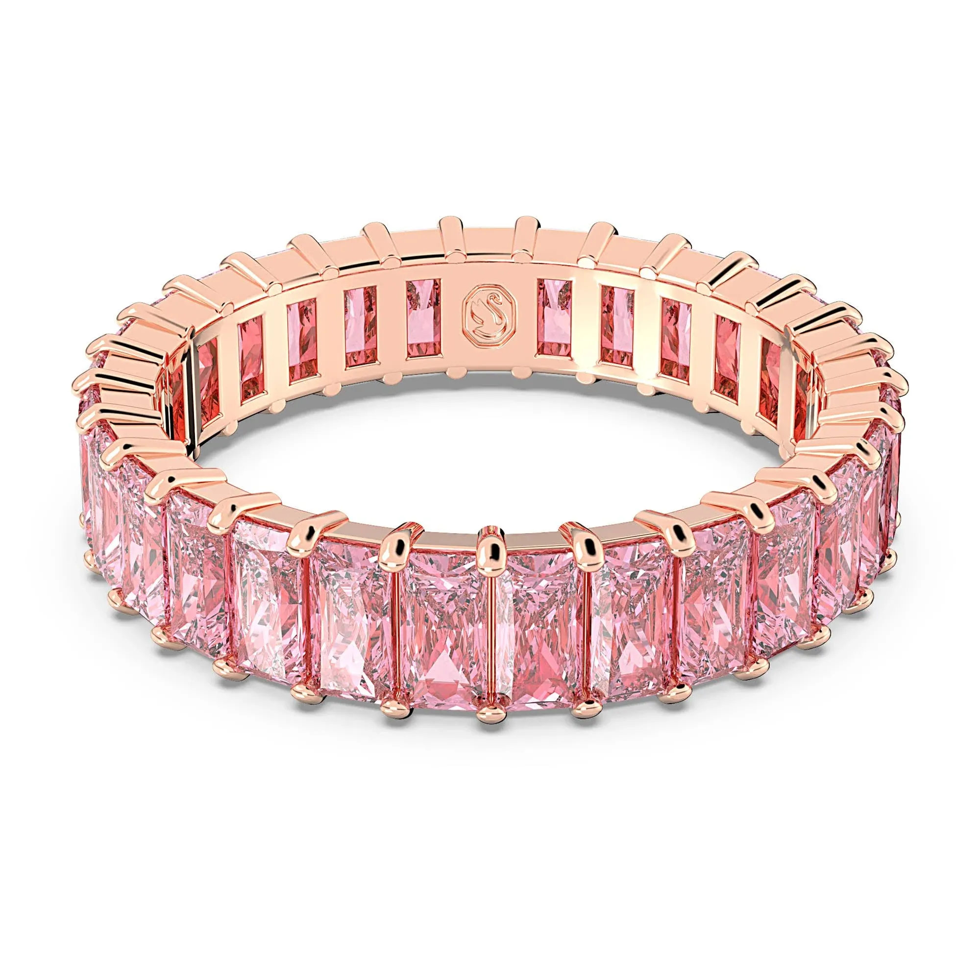 SWAROVSKI Matrix Crystal Ring Collection, Pink Crystal, Rose Gold-Tone Finish