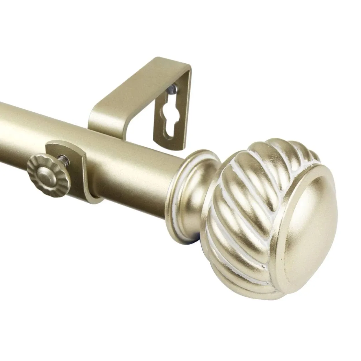 Rod Desyne 100-46-665 1&#034; Baldir Curtain Rod, 66-120 inch, Satin Nickel