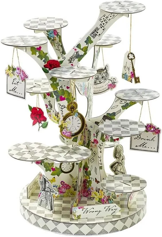 Talking Tables Alice in Wonderland Cupcake Stand Centrepiece