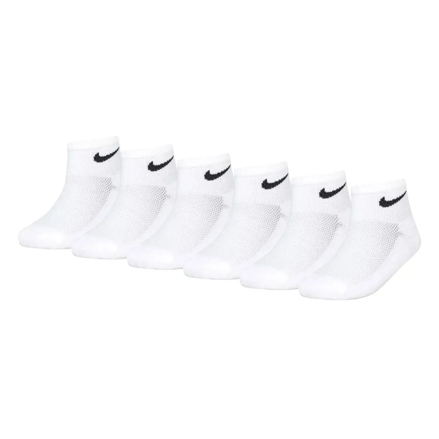 NIKE Little Kids Ankle Colorful Socks Cushioned (6 Pairs),10C-3Y Shoe/ 5-7 Sock 