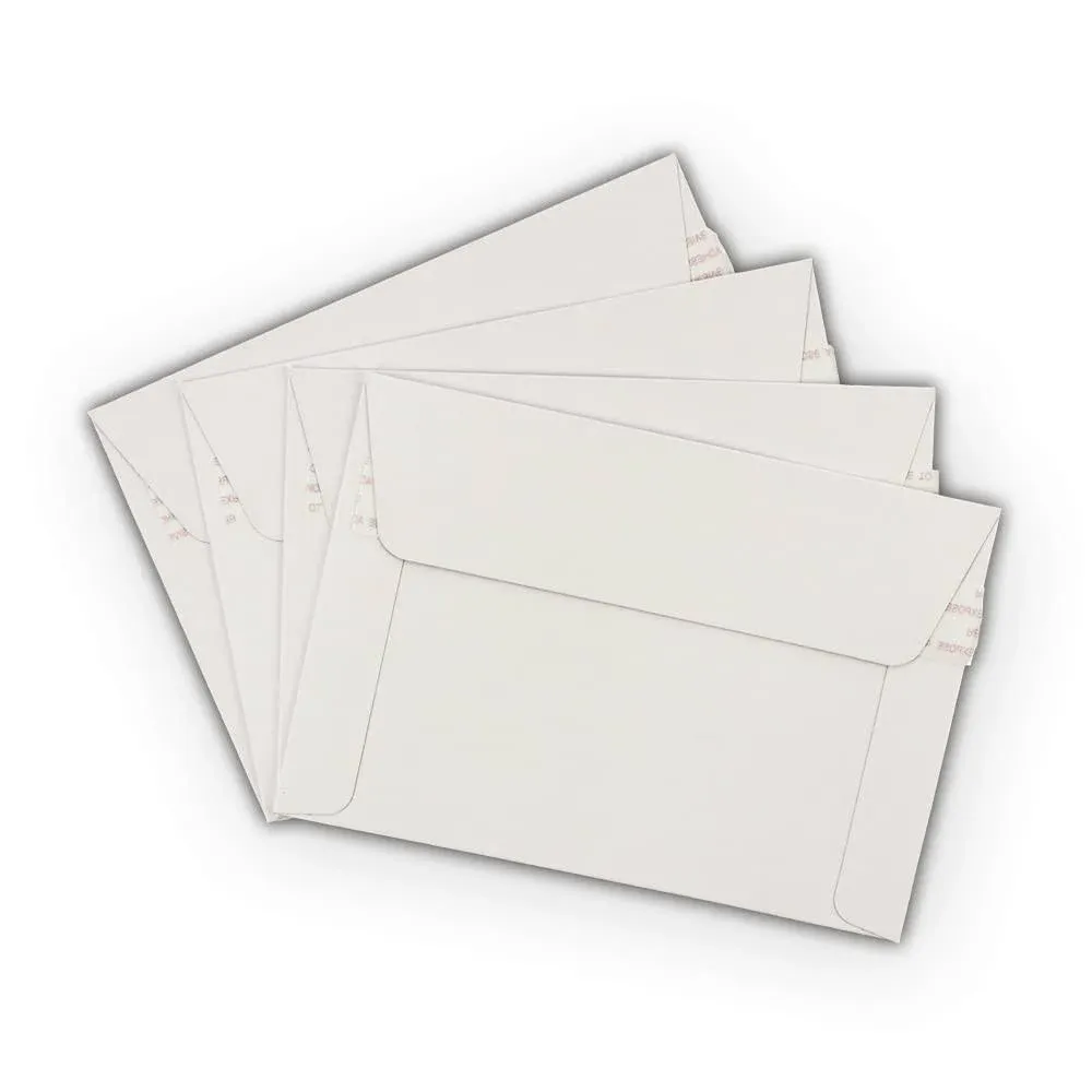 500 EcoSwift 6.5 x 4.5 Rigid Photo Mailers Stay Flats White Cardboard Self Seal Envelopes