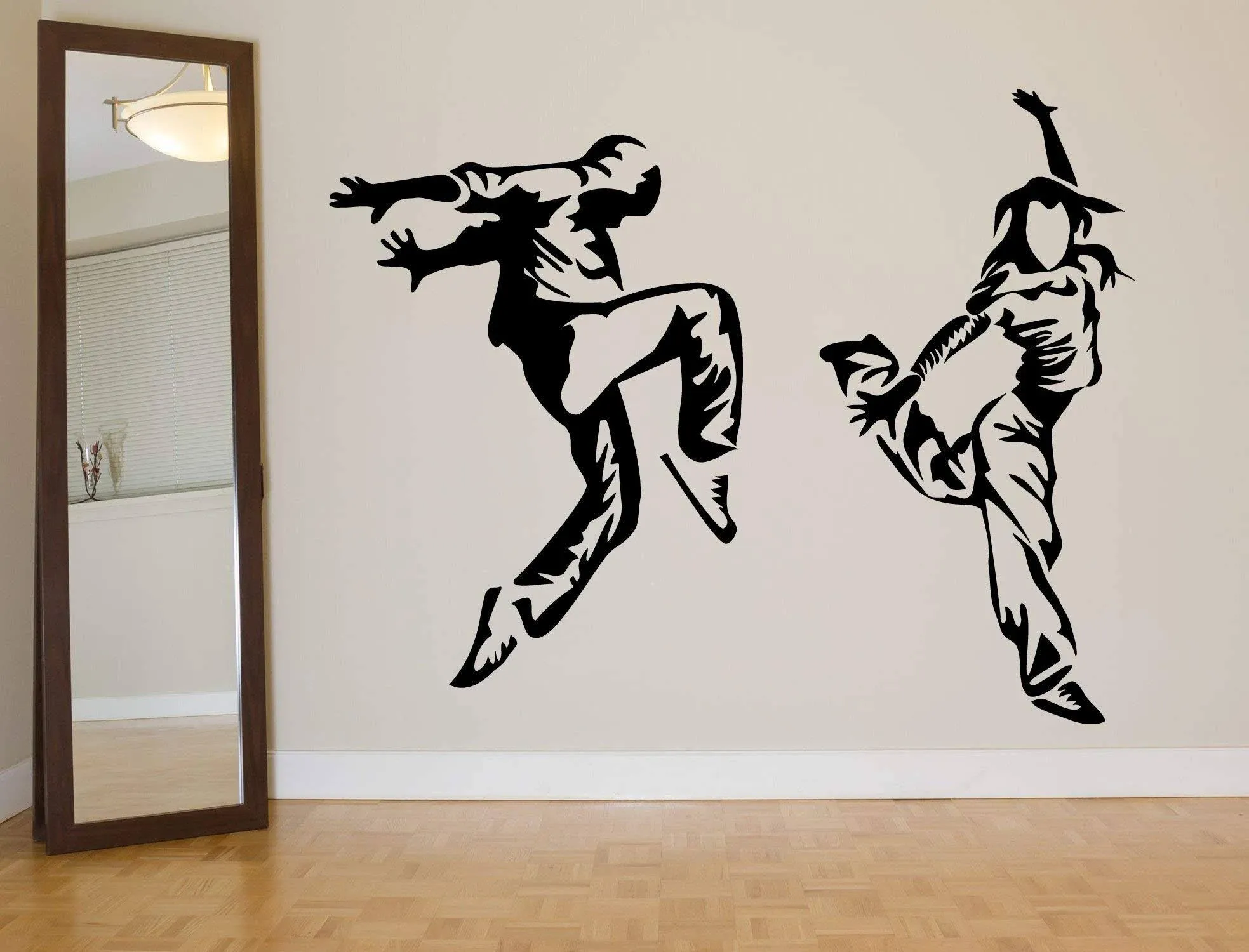 Hip Hop Dancers Wall Decals Break Dance Wall Decal Contemporary Dancer Decal Dancer Decal Dancing Studio Art Dancing Room Decor and Stick Wall Decals