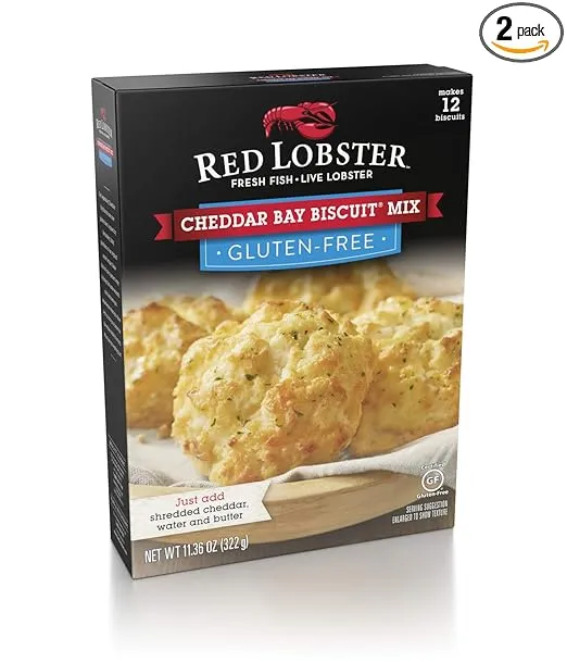 Red Lobster Gluten Free Cheddar Bay Biscuit Mix, 11.36oz, Pack of 2