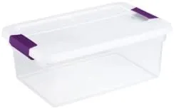 Sterilite 17531712 15-Quart Clearview Latch Box Storage Tote Container