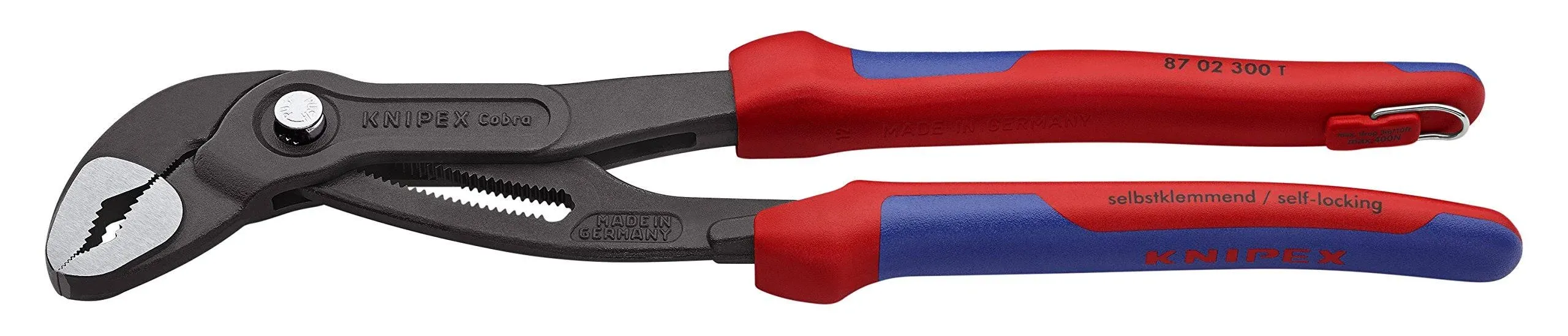 Knipex Cobra Water Pump Pliers - Tethered Attachment