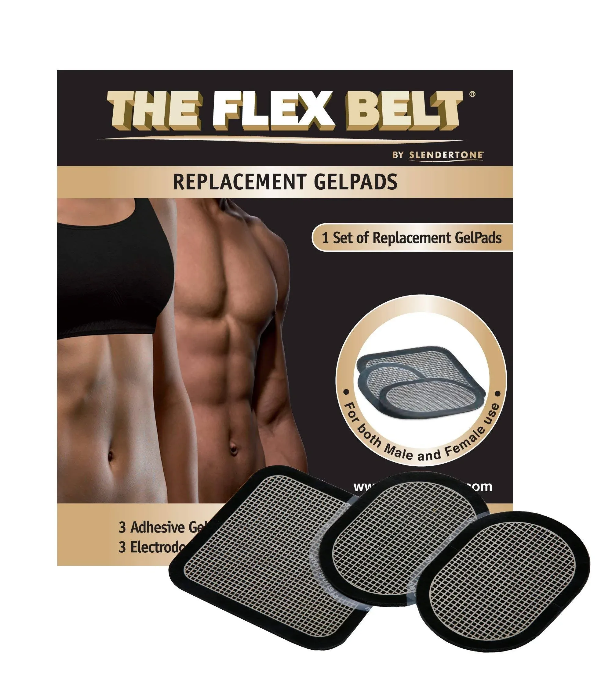 2 Sets THE FLEX BELT Replacement Gelpads (Exp. 11/21) NEW