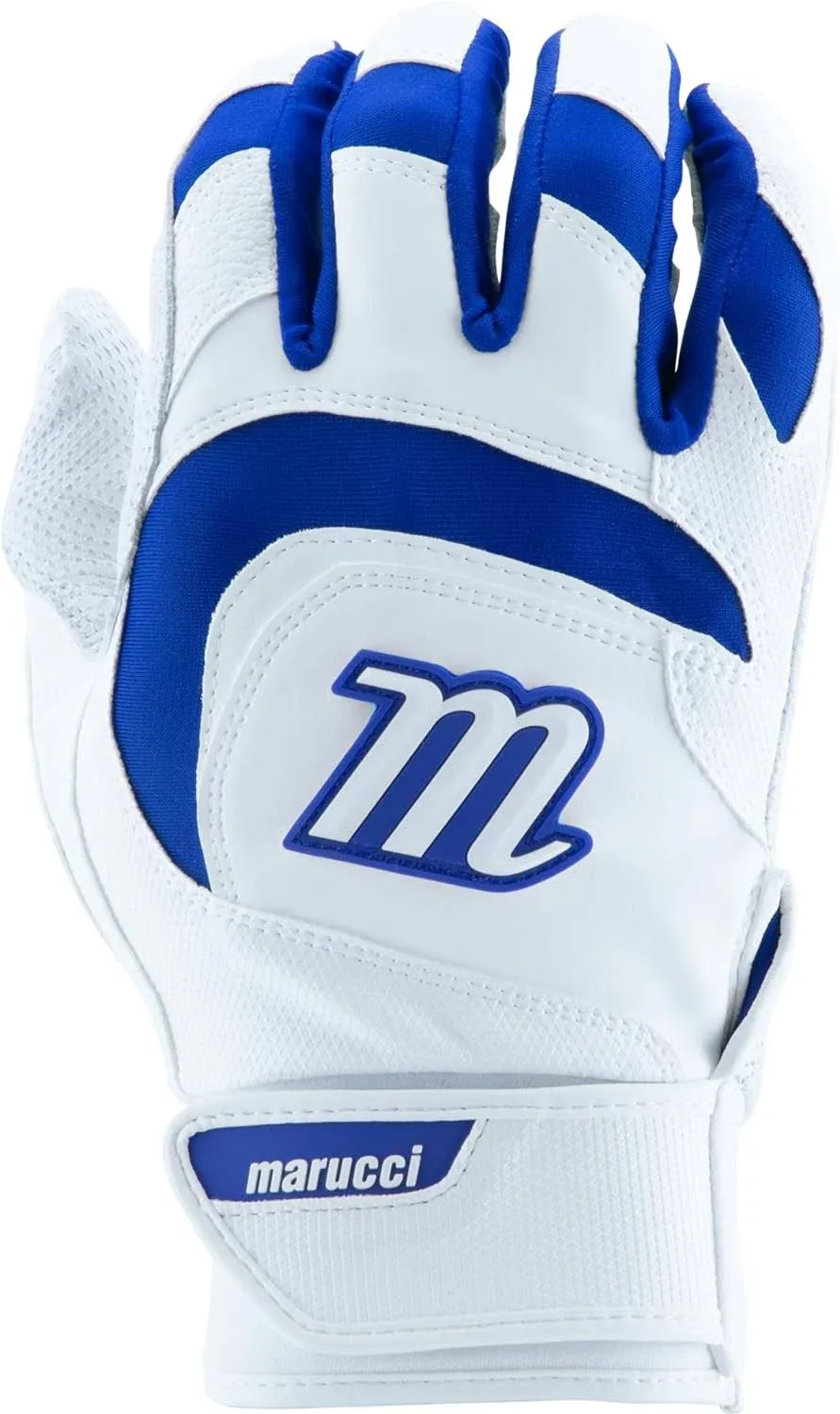 Marucci Adult Signature Batting Gloves White/Royal / X-Large