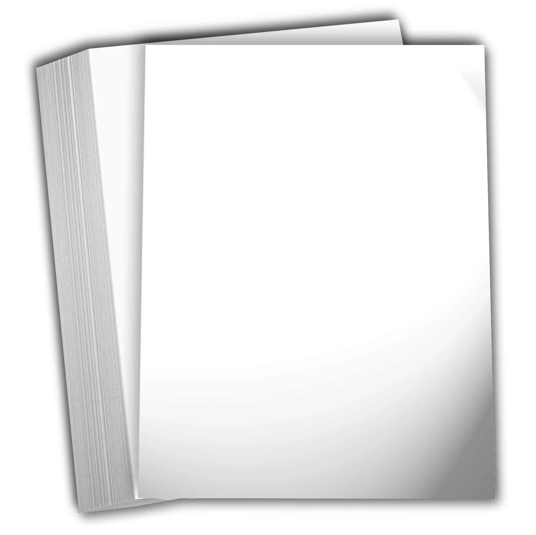 Hamilco White Glossy Cardstock Paper 8 1/2 x 11" 100 lb Cover Card Stock 50 Pack