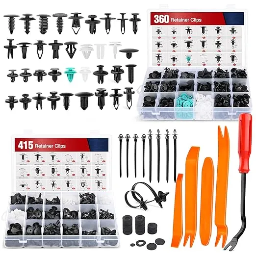 Nilight 820Pcs Car Push Retainer Clips & Auto Fasteners Assortment -36 Most Popular Nylon Bumper Fender Rivets and Fasteners Remover for Ford GM Toyota Honda Chrysler BMW Benz Nissan Subaru Audi Mazda