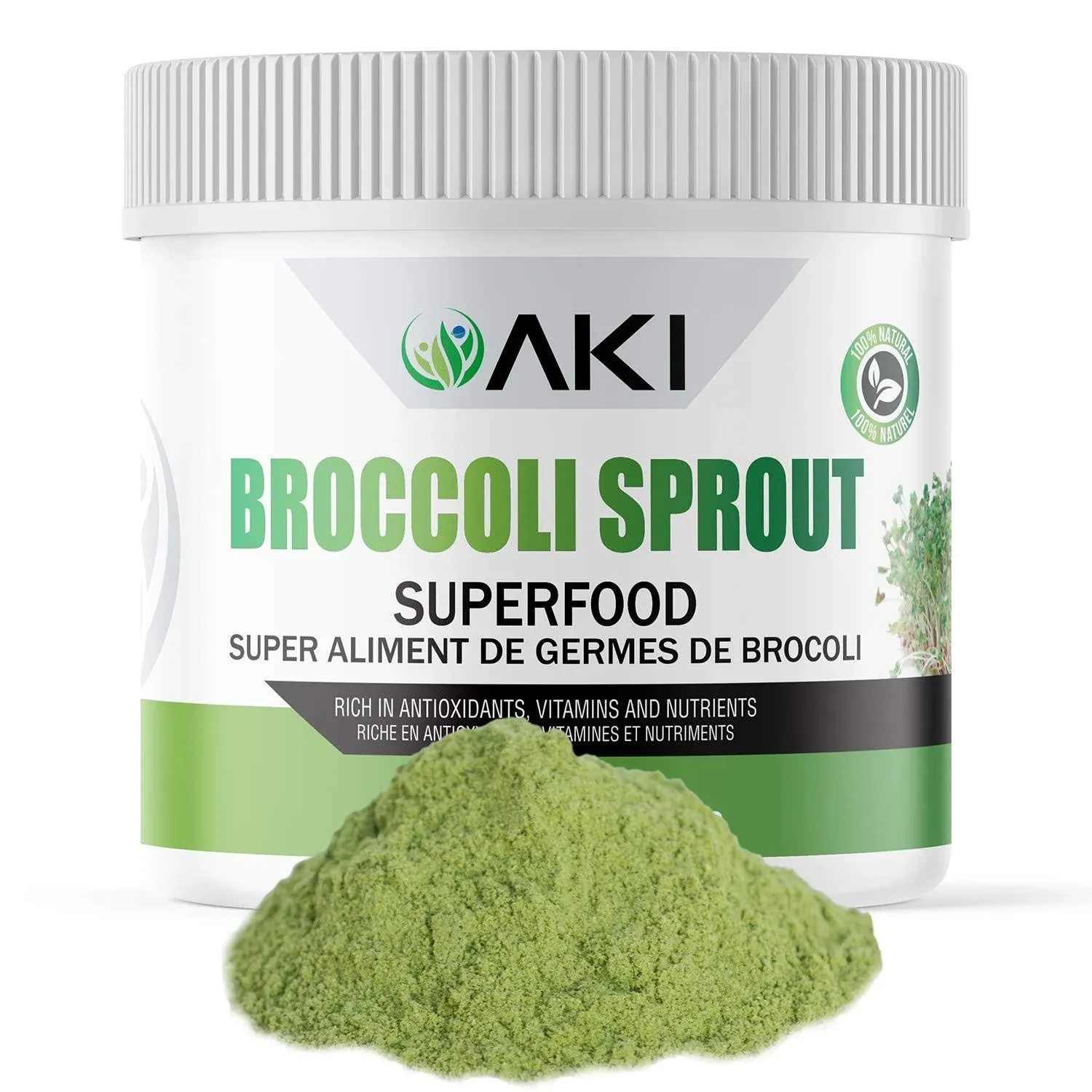 AKI Natural Broccoli Sprout Powder 5.29oz / 150g Rich in &amp; Antioxida...