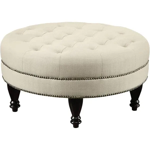 500018 Traditional Round Cocktail Ottoman by Coaster Furniture