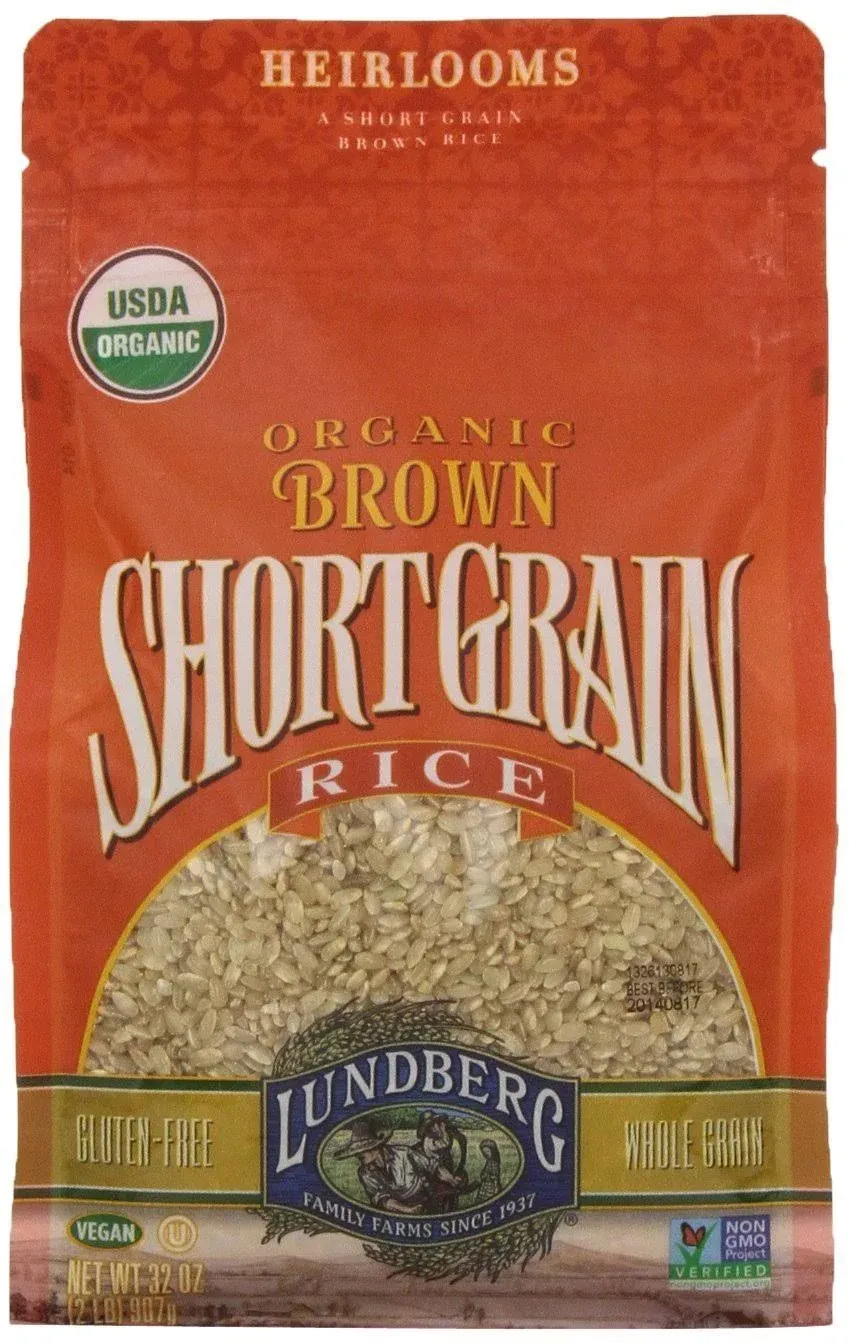 Lundberg Family Farms Rice, Gourmet, Organic, Brown, Short Grain - 32 oz