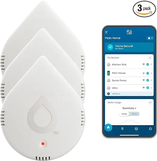 Moen Smart Water Leak Detector Indoor Smart Water Leak Detector