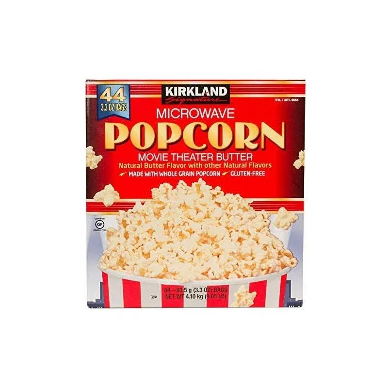 Kirkland Signature Microwave Popcorn, 3.3 oz, 44 Count (Family Bundle)