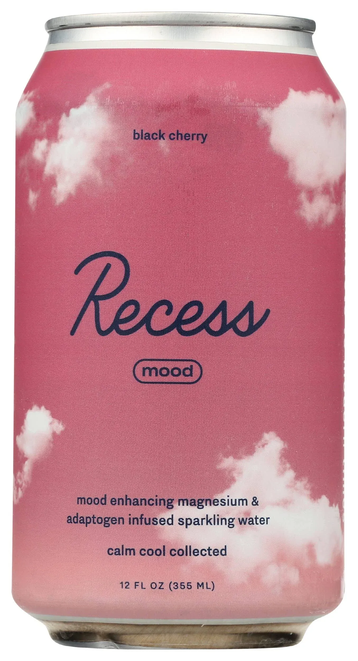 Recess Mood Magnesium Infused Sparkling Water Black Cherry 12 fl oz Each / Pack of 12