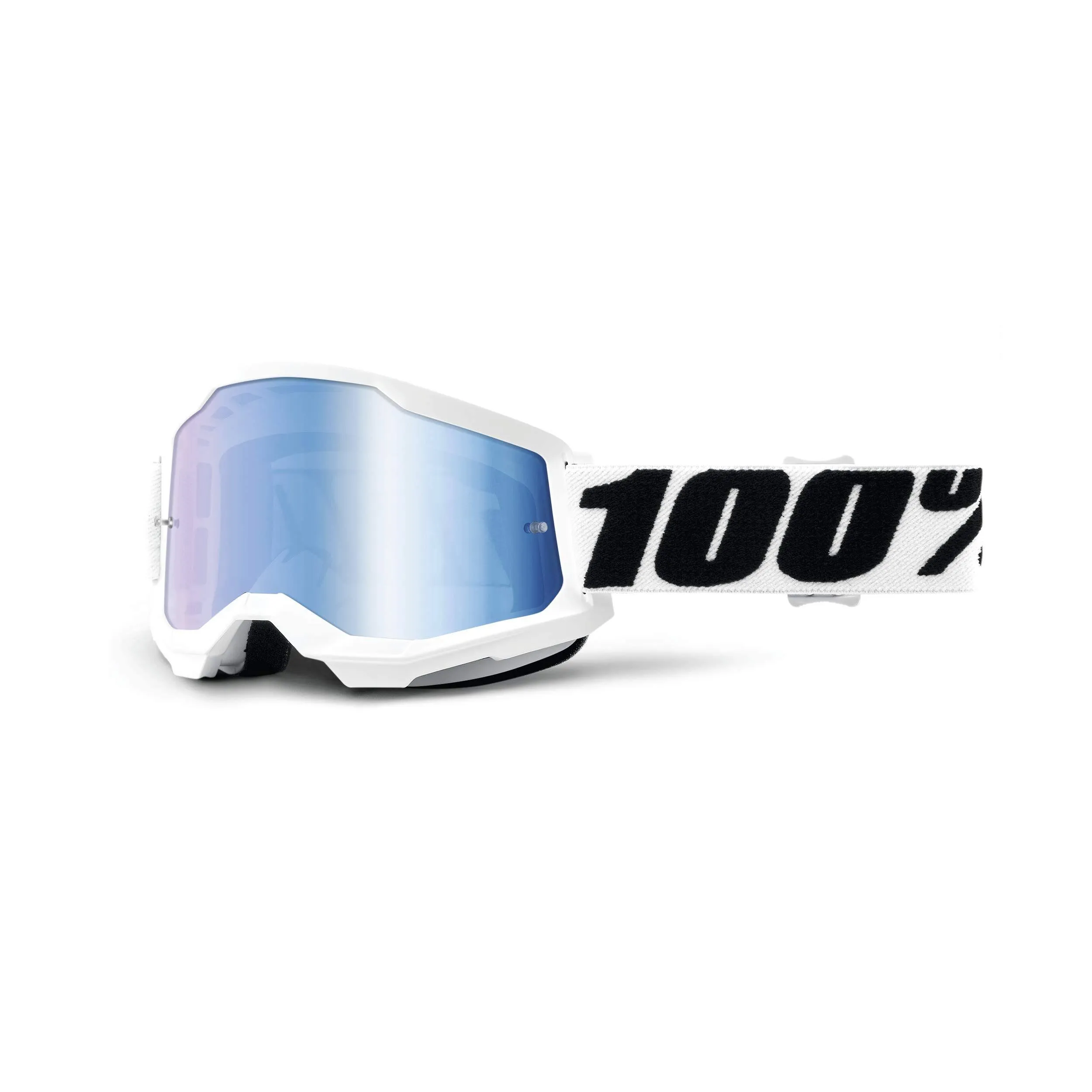 100% Strata 2 Everest Blue Mirror Lens Goggles