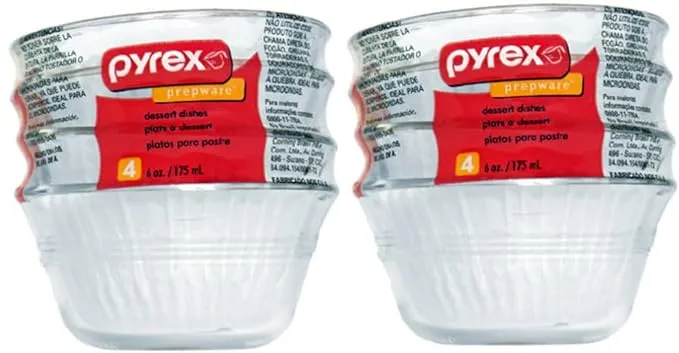 Стаканчики для заварного крема из стекла Pyrex на 6 унций, набор из 4 шт. (2)