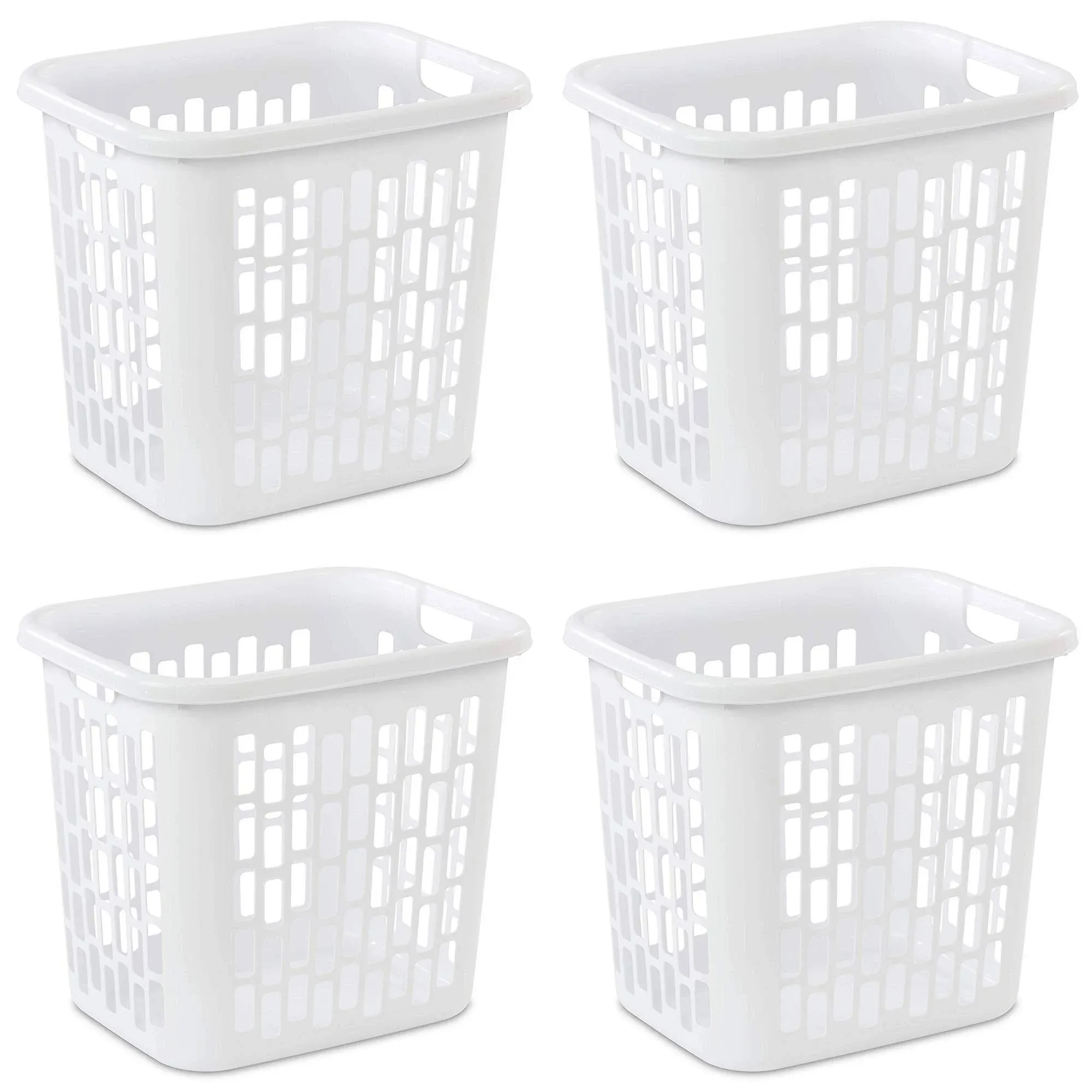 Sterilite 12318004 Laundry Hamper, White (4 pk.)