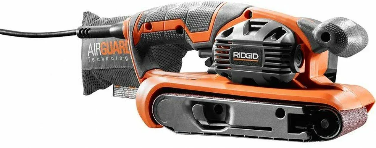 Ridgid 6.5 Amp Corded 3 in. x 18 in. Heavy-Duty Variable Speed Belt Sander with AIRGUARD Technology