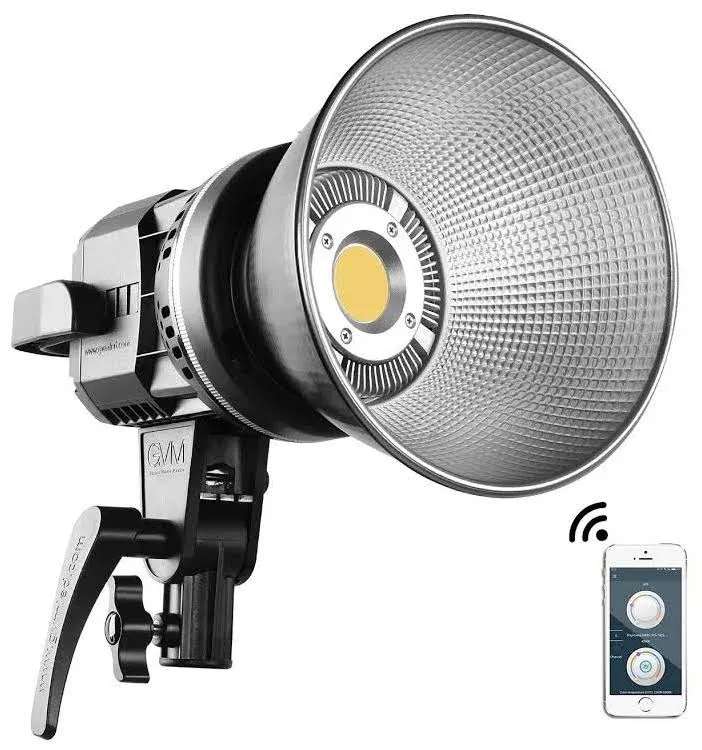 GVM Great Video Maker 80W Portable LED Video Light White 5600K Daylight Balanced Video Light, CRI 97+ Continuous Lighting Bowens Mount for Video Recording, Children Photography, Outdoor Shooting