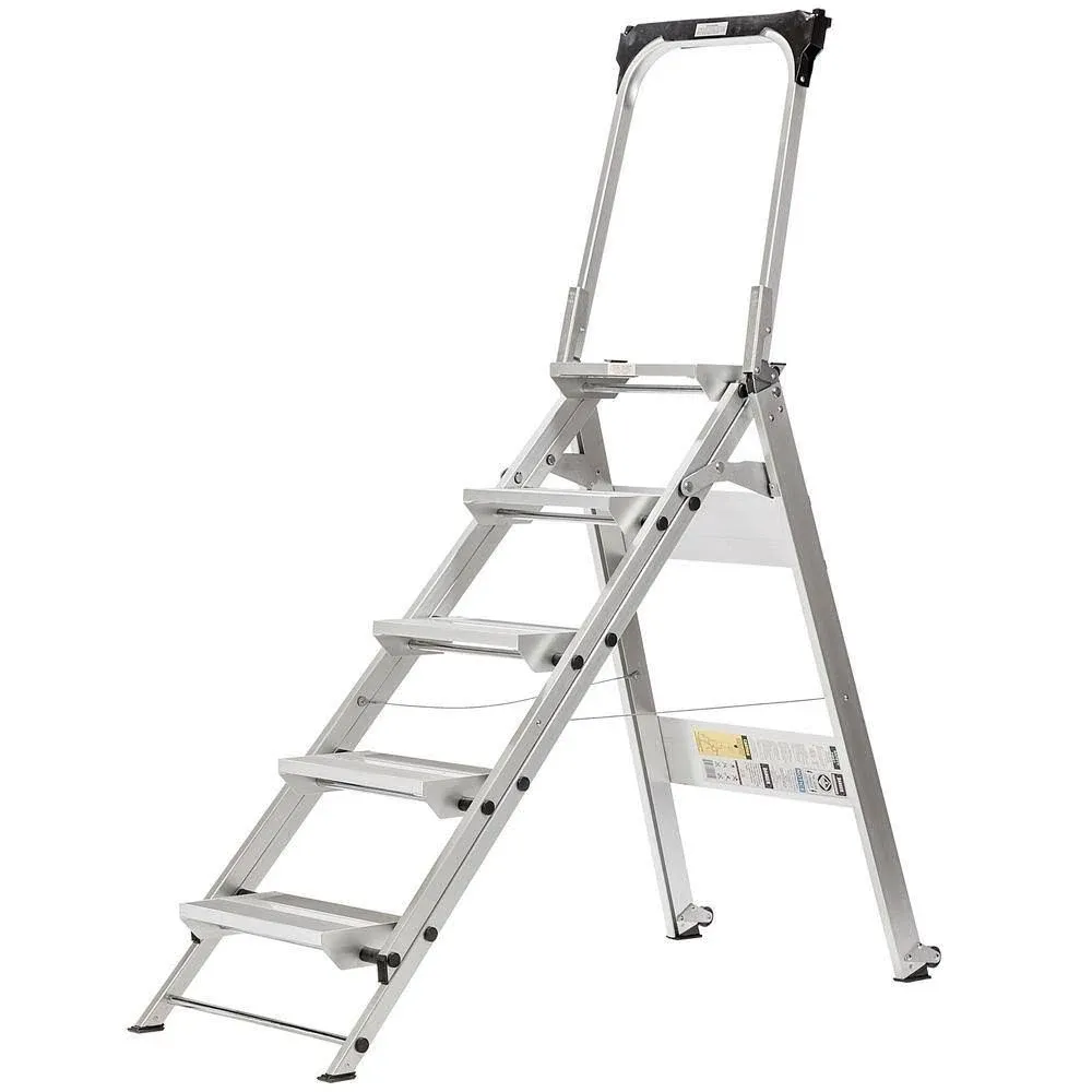 Xtend & Climb WT5 5 Step Folding Safety Step Stool with Handrail