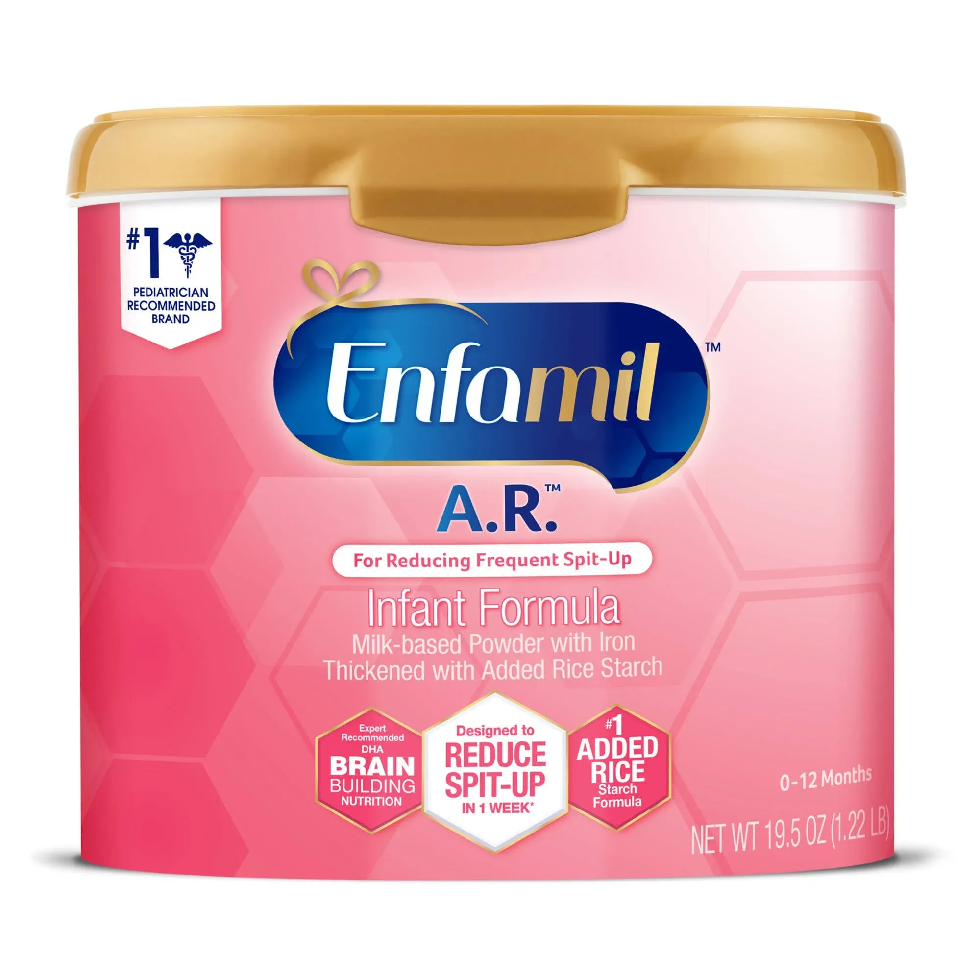 Enfamil Infant formula, A.R., 0-12 Months - 19.5 oz 1.22 lb) 553 g