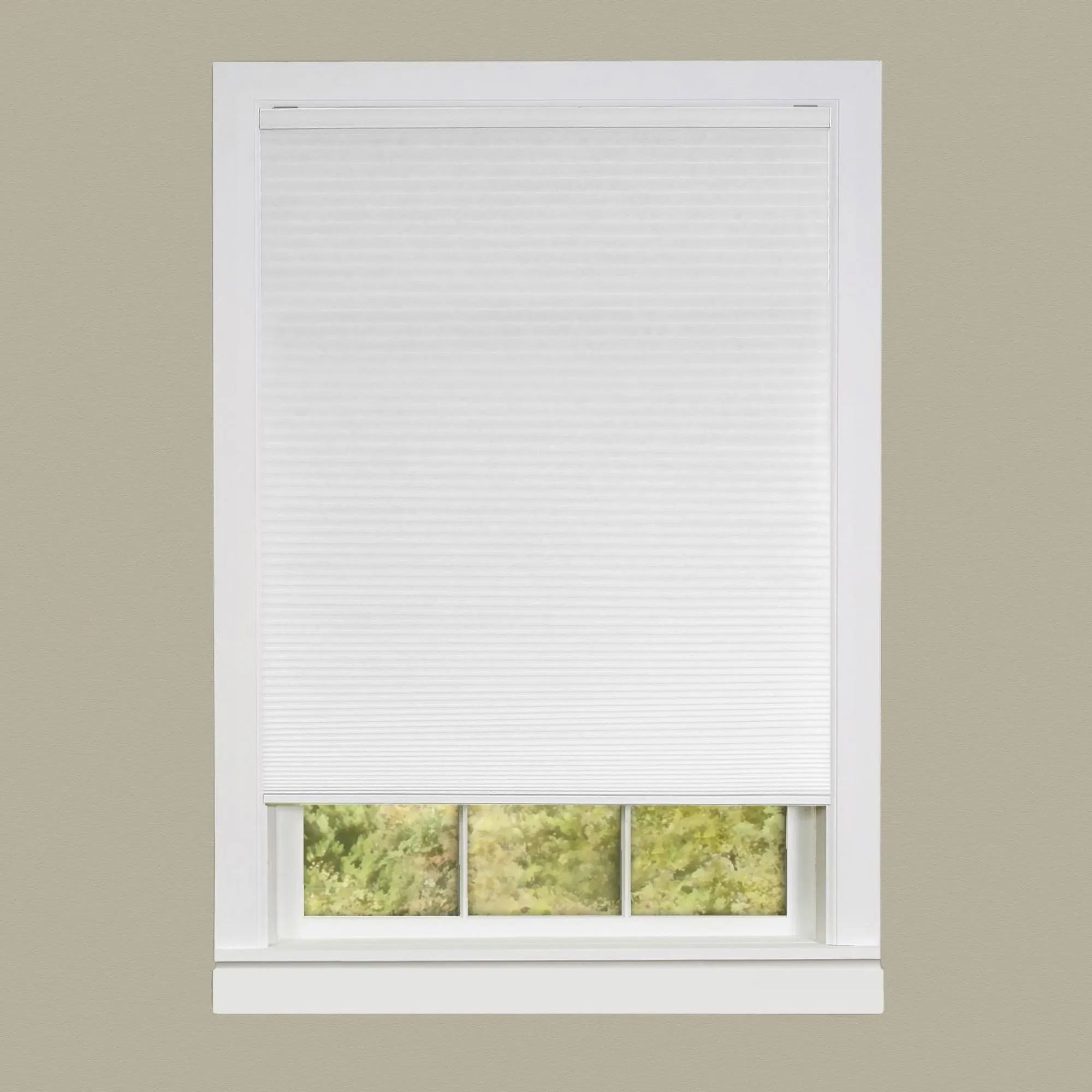 Achim Cordless Honeycomb Cellular Pleated Shade, White