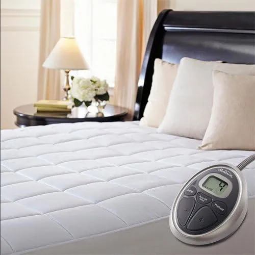 Sunbeam Premium Luxury Quilted Electric Heated Mattress Pad - Queen Size