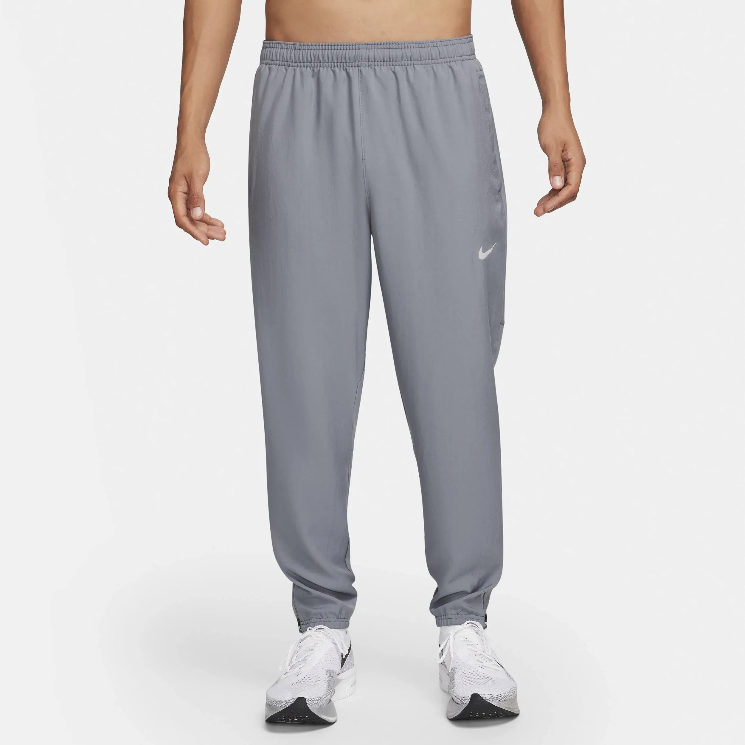 Nike Mens Dri-FIT Challenger Woven Running Pants Black/Silver XL