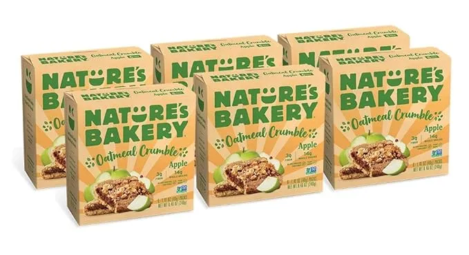 Nature's Bakery, GMO Free, Apple, Oatmeal, 8.46 oz, 6 Packets