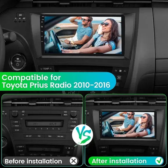 AWESAFE Car Radio Stereo CarPlay for Toyota Prius 2010 2011 2012 2013 2014 2015 ...