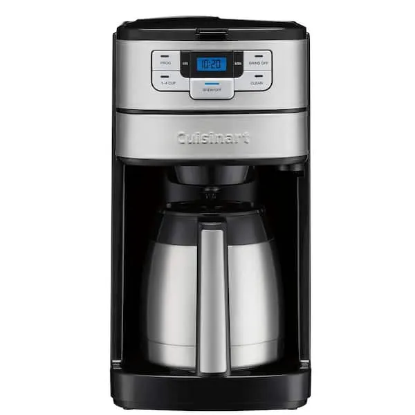 Cuisinart 10 Cup Coffee Maker with Grinder, Automatic Grind & Brew, Black/Silver, DGB-450