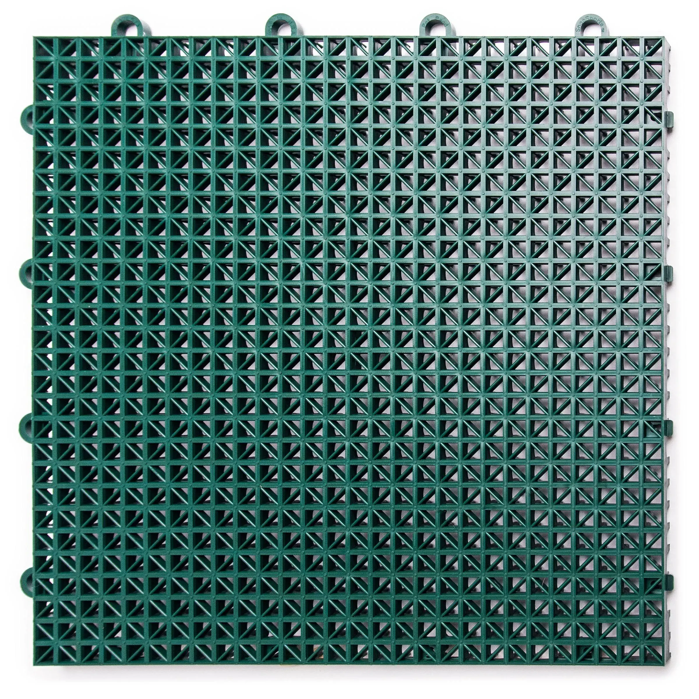 DT40BEIG DuraGrid Outdoor Modular Interlocking Multi-Use Plastic Deck Tile, Evergreen, 40 Pack