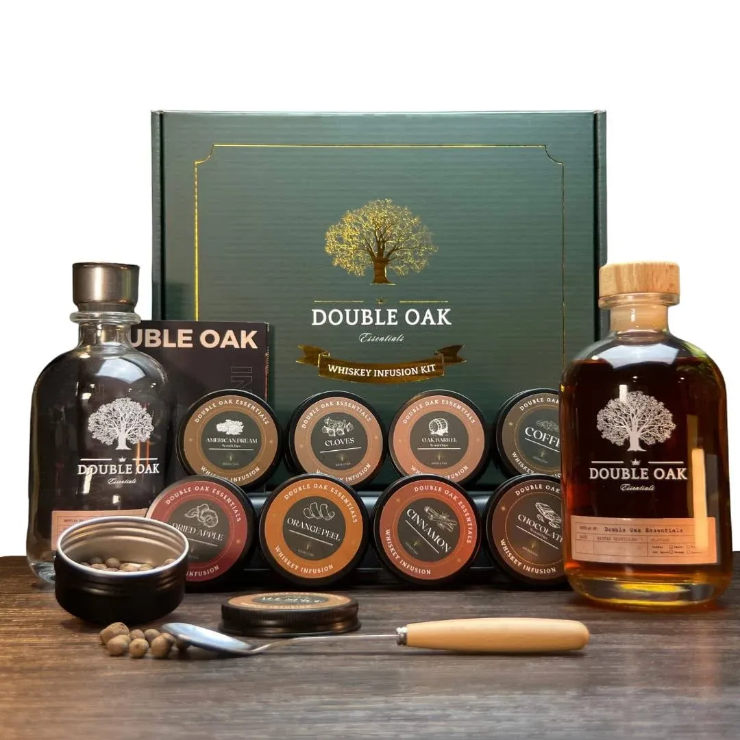 Whiskey Infusion Kit by Double Oak - 6 Different Flavors to Infuse in Your 