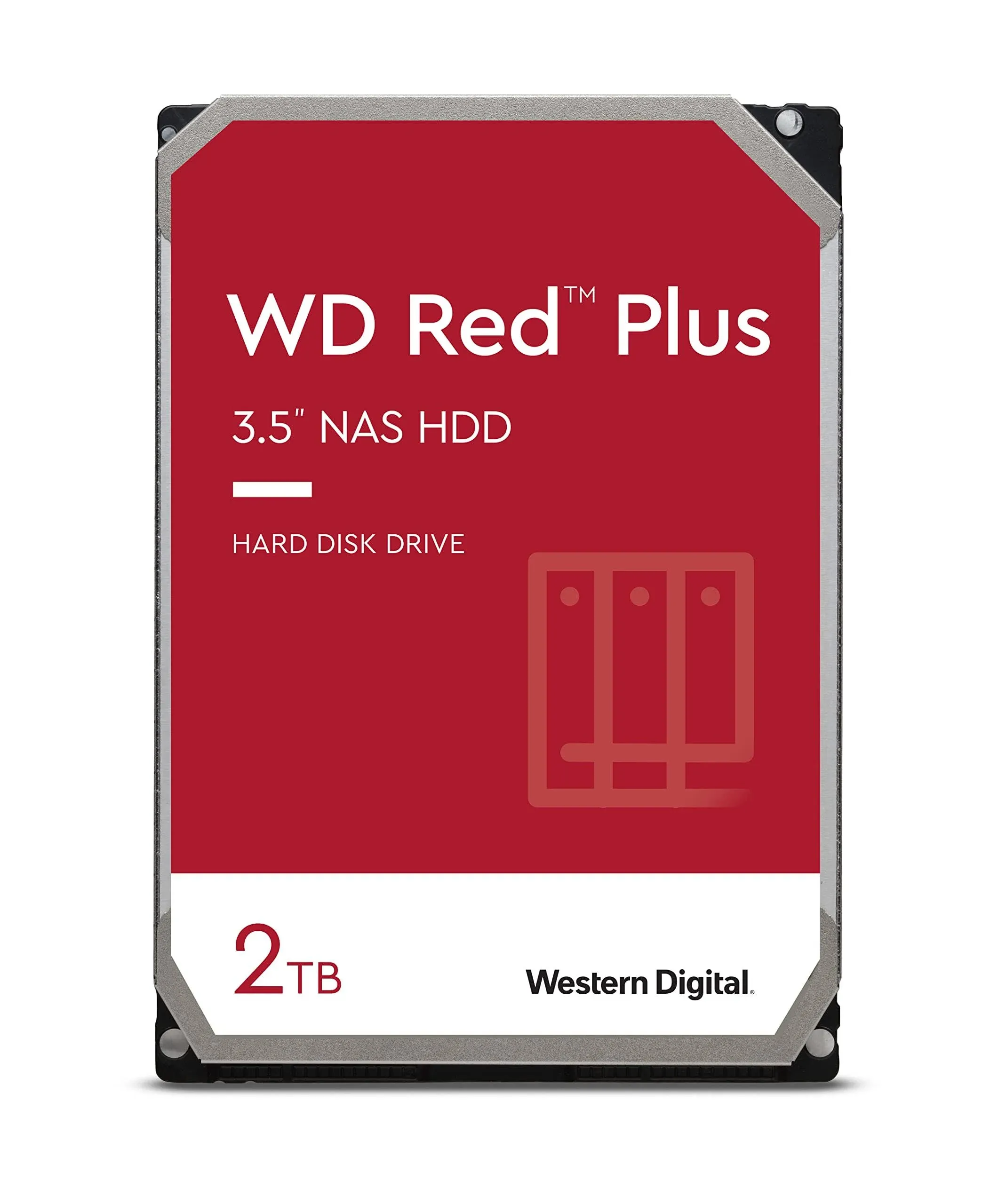 WD Red Plus WD20EFPX 2 TB Hard Drive - 3.5" Internal - SATA (SATA/600) - TAA Compliance